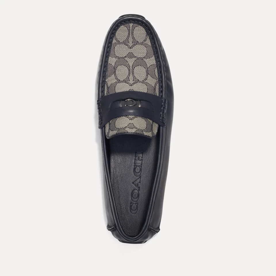 Coach Men's C Coin Leather And Monogram-Jacquard Driving Shoes 5 Coach Men's C Coin Leather And Monogram-Jacquard Driving Shoes - Image 3