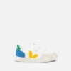 Veja Kids' V-12 Leather And Vegan Suede Trainers
