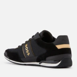 BOSS Men's Saturn Faux Leather And Mesh Trainers -Vans || Clarks || Ugg Sales 14017958 1105026042621635