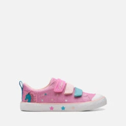 Clarks Kids' Foxing Play Canvas Shoes - Pink