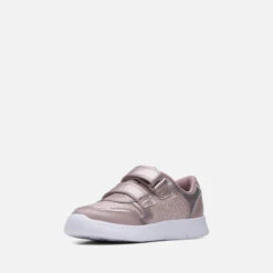 Clarks Kids' Athletic Sonar Leather Trainers - Pink Sparkle -Vans || Clarks || Ugg Sales 14193033 1285031185006601