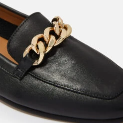 Dune Women's Goldsmith Chain-Embellished Leather Loafers -Vans || Clarks || Ugg Sales 14215953 1325024219658711
