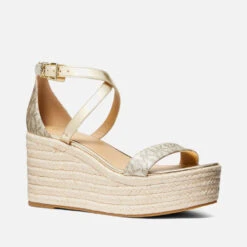 MICHAEL Michael Kors Serena Wedged Faux Leather Jute Sandals -Vans || Clarks || Ugg Sales 14226829 1795041791680667