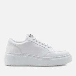 Valentino Women's Baraga Summer Embossed Leather Flatform Trainers