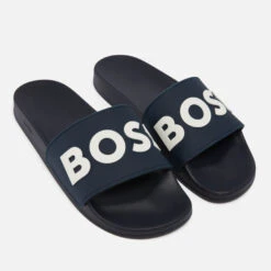 Boss Men's Kirk Logo Rubber Slides -Vans || Clarks || Ugg Sales 14244569 1665049298798740