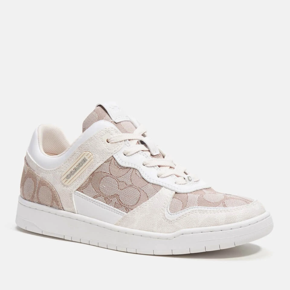 Coach C201 Basket Logo-Jacquard And Leather Trainers 5 Coach C201 Basket Logo-Jacquard And Leather Trainers - Image 3