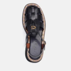 Coach Women's Vivienne Leather Sandals -Vans || Clarks || Ugg Sales 14513229 9865056307463024