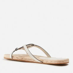 Tory Burch Women's Bombe Miller Leather Espadrille Slides -Vans || Clarks || Ugg Sales 14608545 1375065384771008